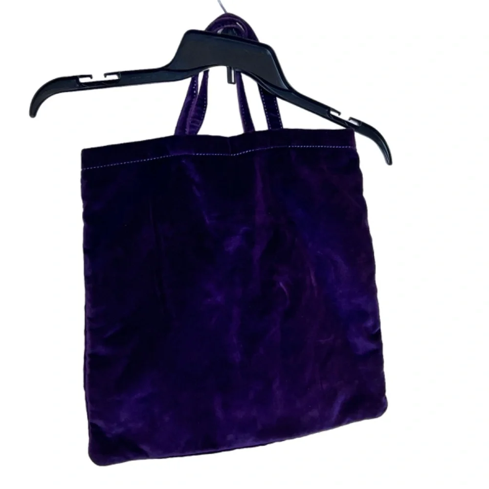 Marc Jacobs Purple Velvet Shopping Bag Tote - Picture 7 of 14